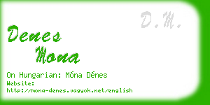 denes mona business card